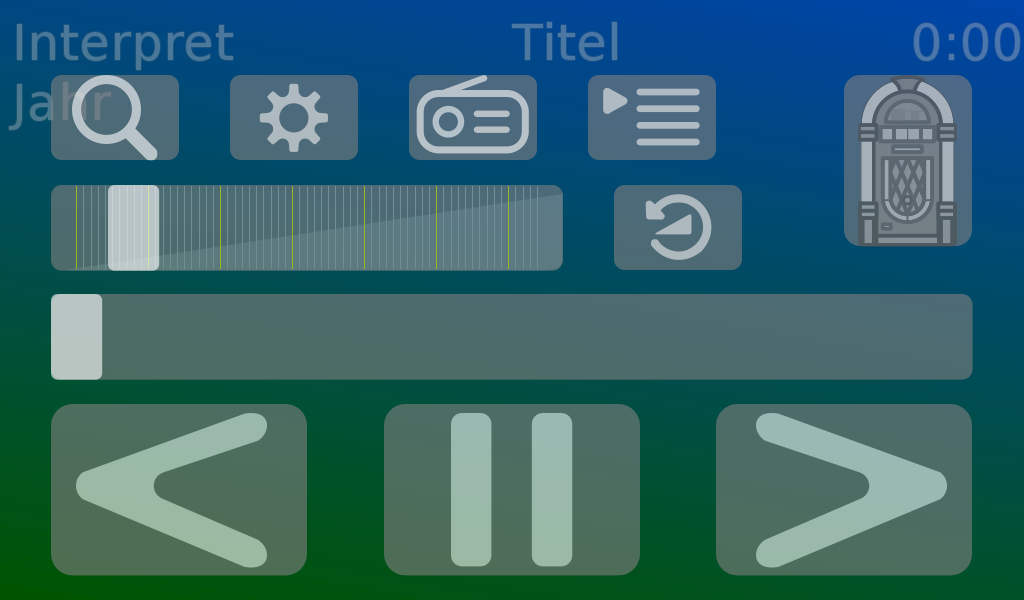 Bedienelemente für die Musikwiedergabe