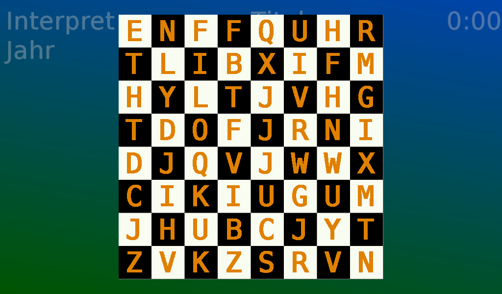 Schachbrett mit Buchstaben