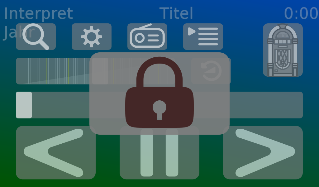 Wiedergabeanzeige mit Schloß